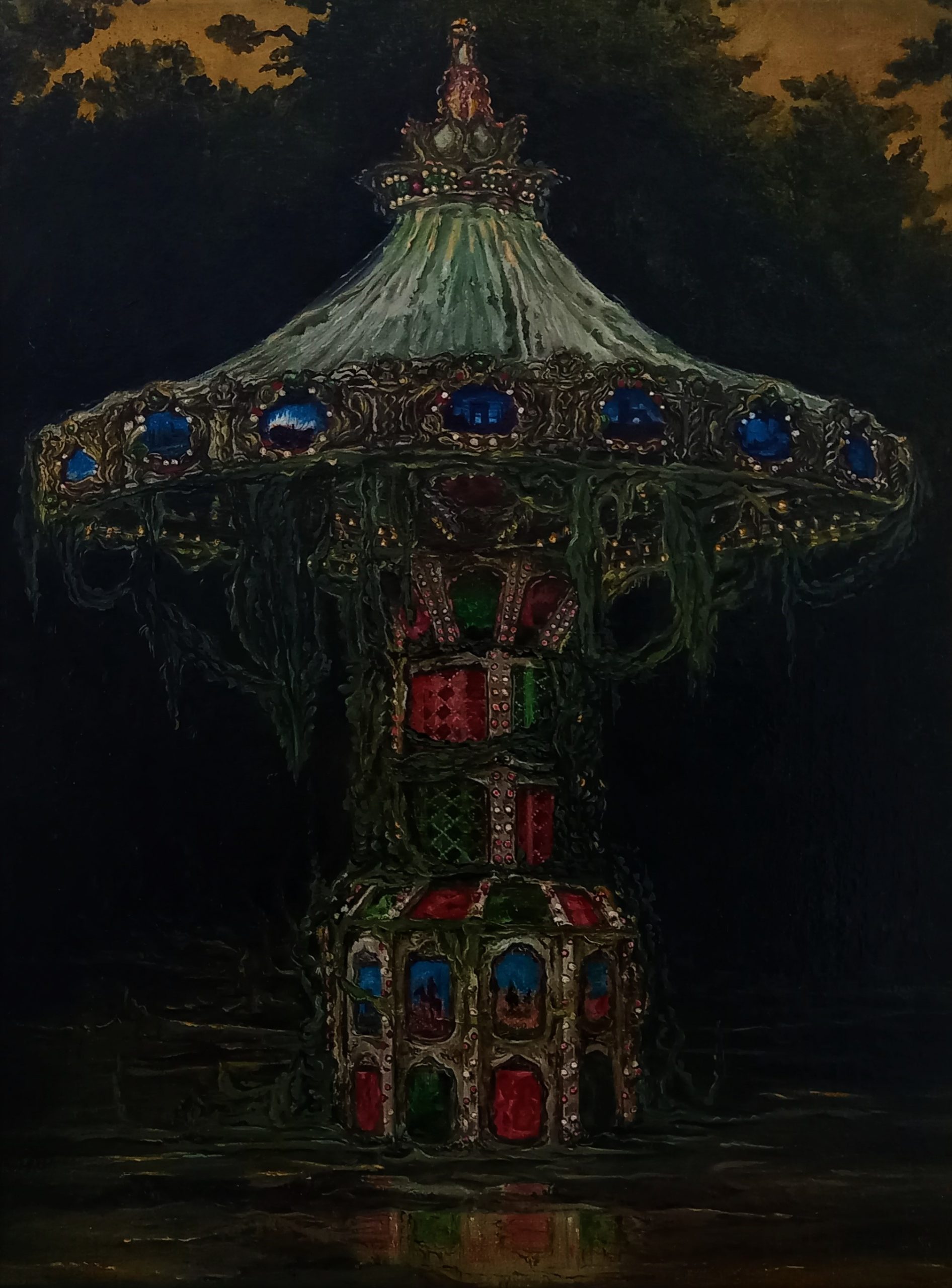 Joanna Whittle, The Machine, Oil on canvas, 24 x 18cm, 2020