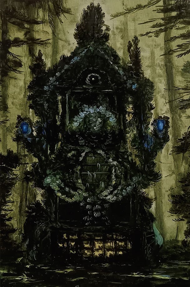 Forest Shrine (Blue Lights) 2020